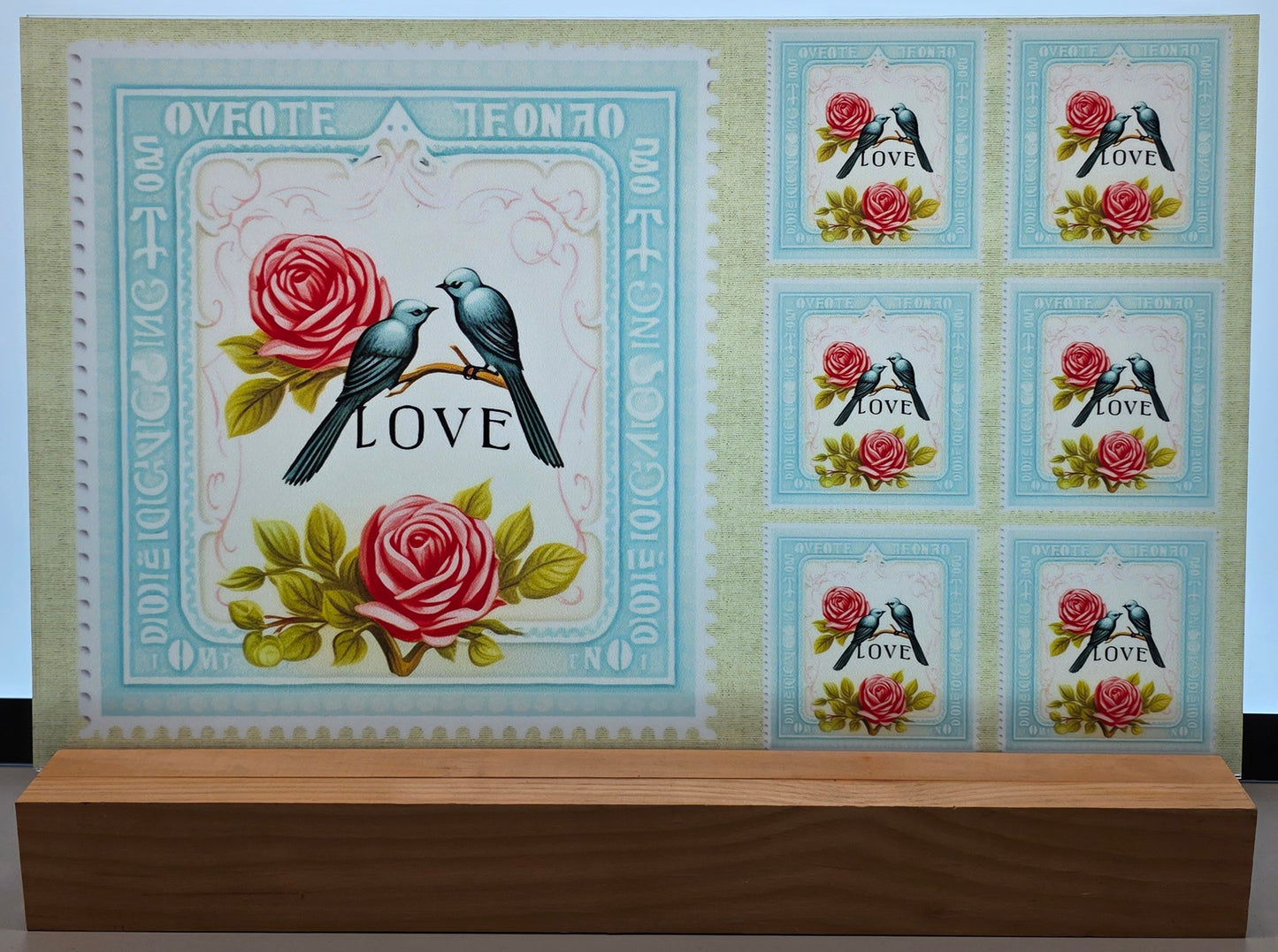 DecoCraft - Stamp Tiles Series - Rose & Sparrow Devotion