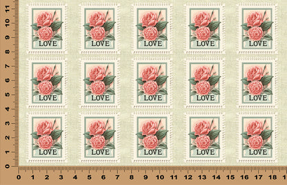 DecoCraft - Stamp Tiles Series - Rose Garden Love Seal