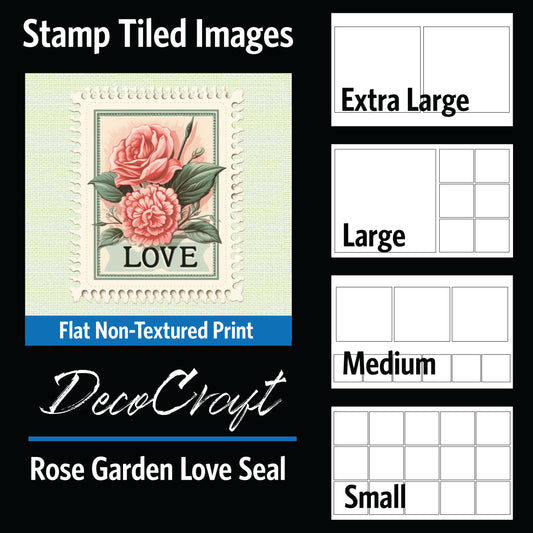 DecoCraft - Stamp Tiles Series - Rose Garden Love Seal