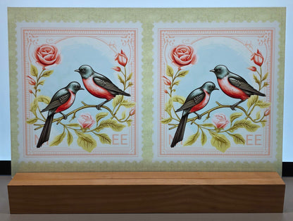 DecoCraft - Stamp Tiles Series - Sweetheart Songbirds