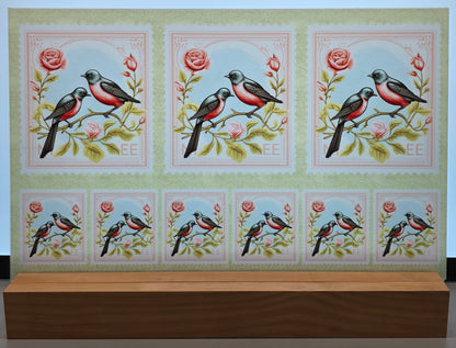 DecoCraft - Stamp Tiles Series - Sweetheart Songbirds