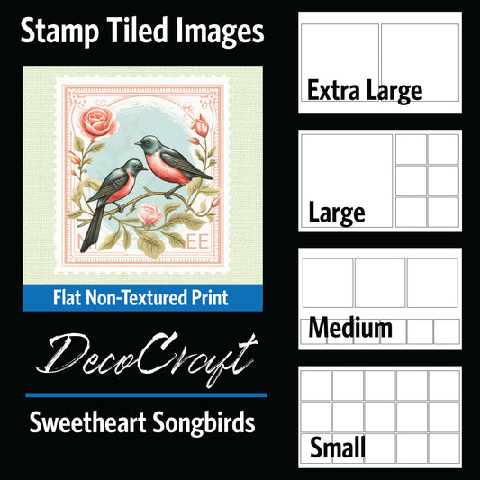 DecoCraft - Stamp Tiles Series - Sweetheart Songbirds