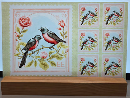 DecoCraft - Stamp Tiles Series - Sweetheart Songbirds
