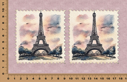 DecoCraft - Stamp Tiles Series - Parisian Sky - Eiffel Tower