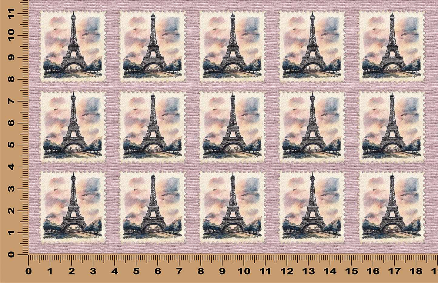 DecoCraft - Stamp Tiles Series - Parisian Sky - Eiffel Tower