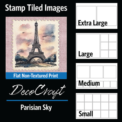 DecoCraft - Stamp Tiles Series - Parisian Sky - Eiffel Tower