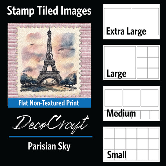 DecoCraft - Stamp Tiles Series - Parisian Sky - Eiffel Tower