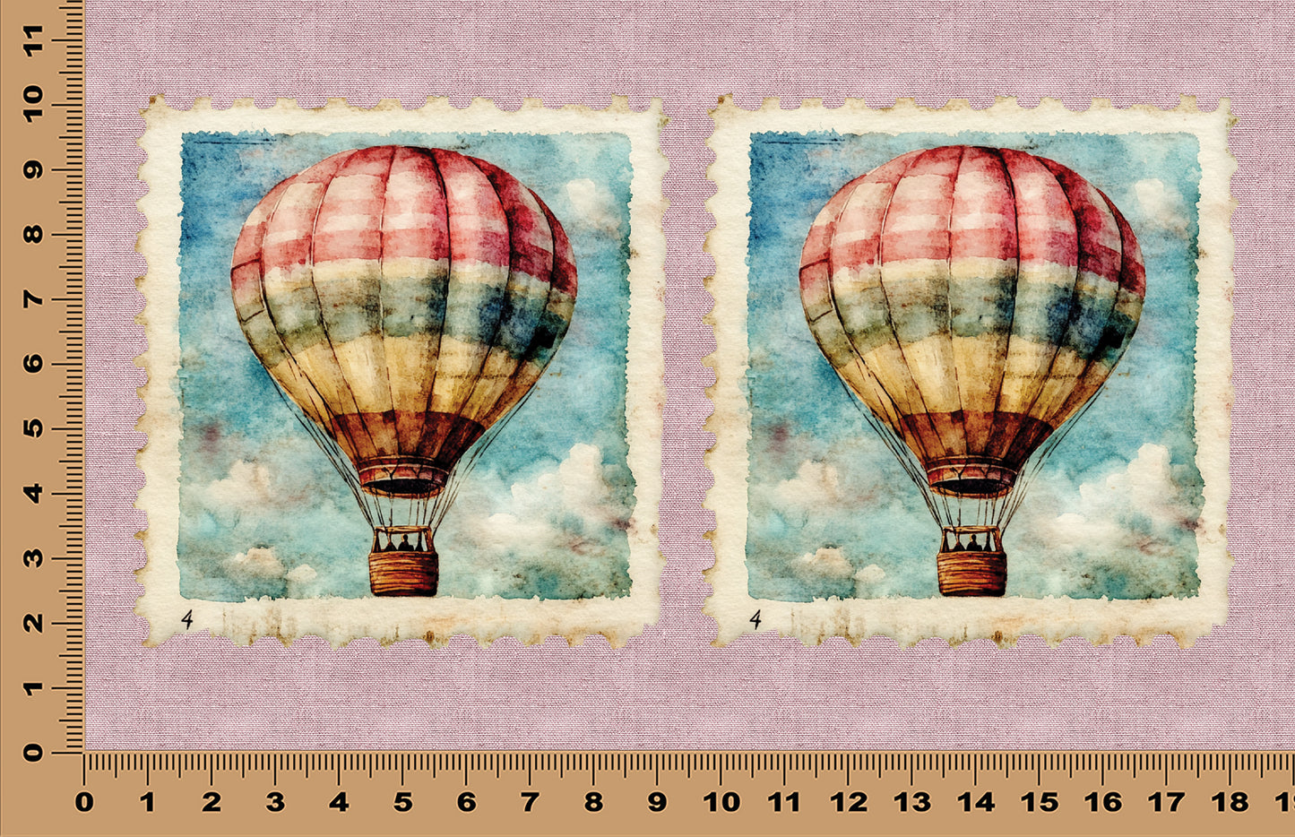 DecoCraft - Stamp Tiles Series - Balloon Over Old Europe