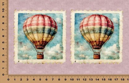 DecoCraft - Stamp Tiles Series - Balloon Over Old Europe