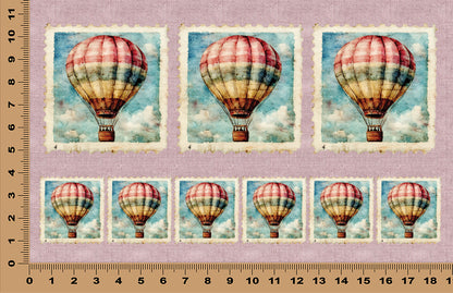DecoCraft - Stamp Tiles Series - Balloon Over Old Europe