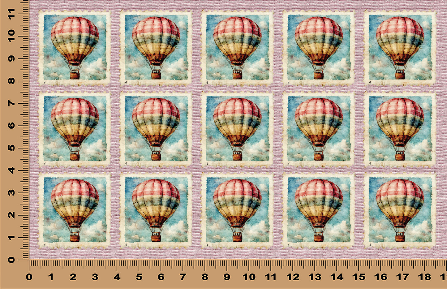 DecoCraft - Stamp Tiles Series - Balloon Over Old Europe
