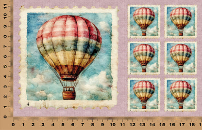 DecoCraft - Stamp Tiles Series - Balloon Over Old Europe