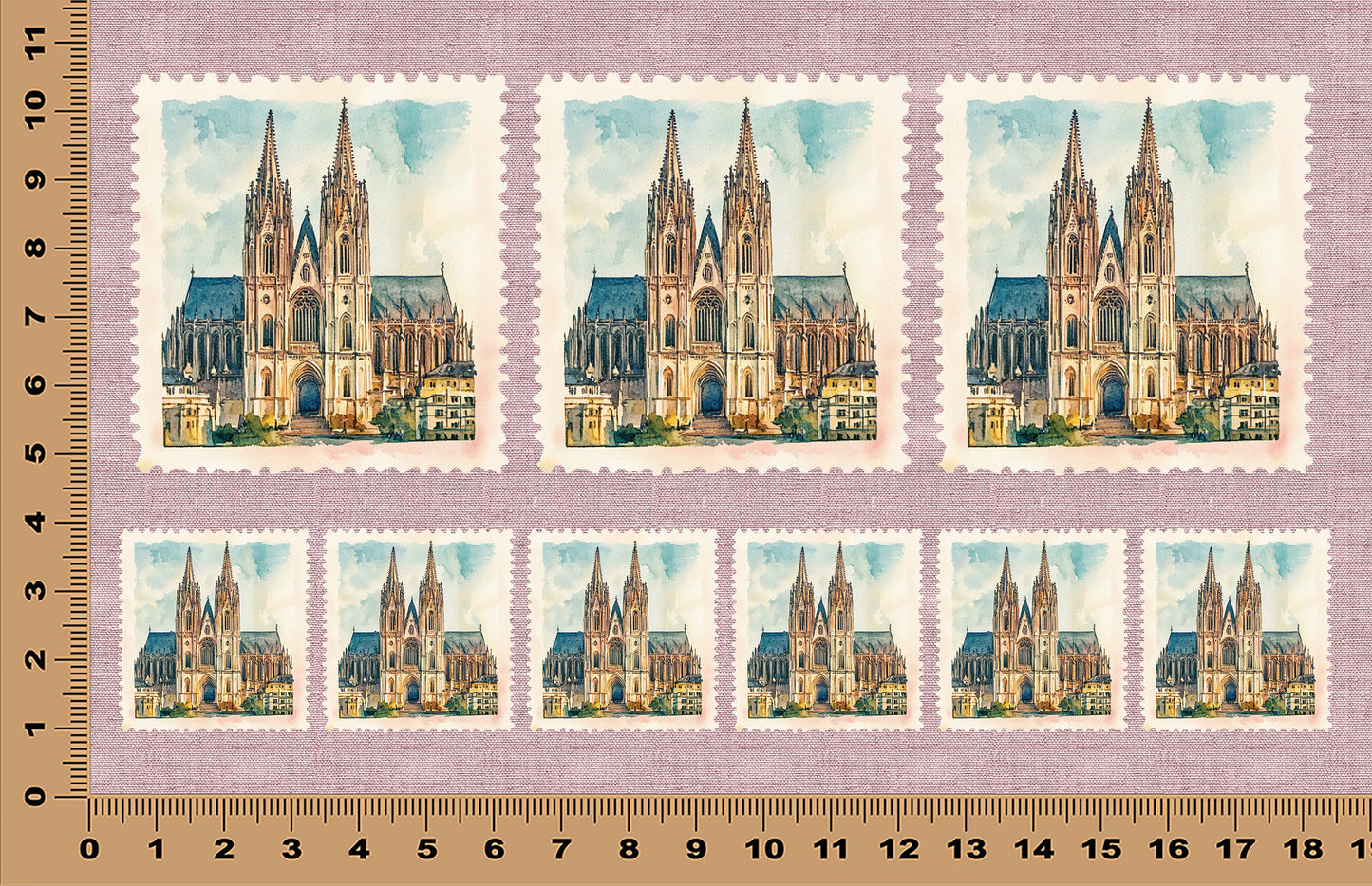 DecoCraft - Stamp Tiles Series - Cathedral of Old World Grace