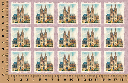 DecoCraft - Stamp Tiles Series - Cathedral of Old World Grace