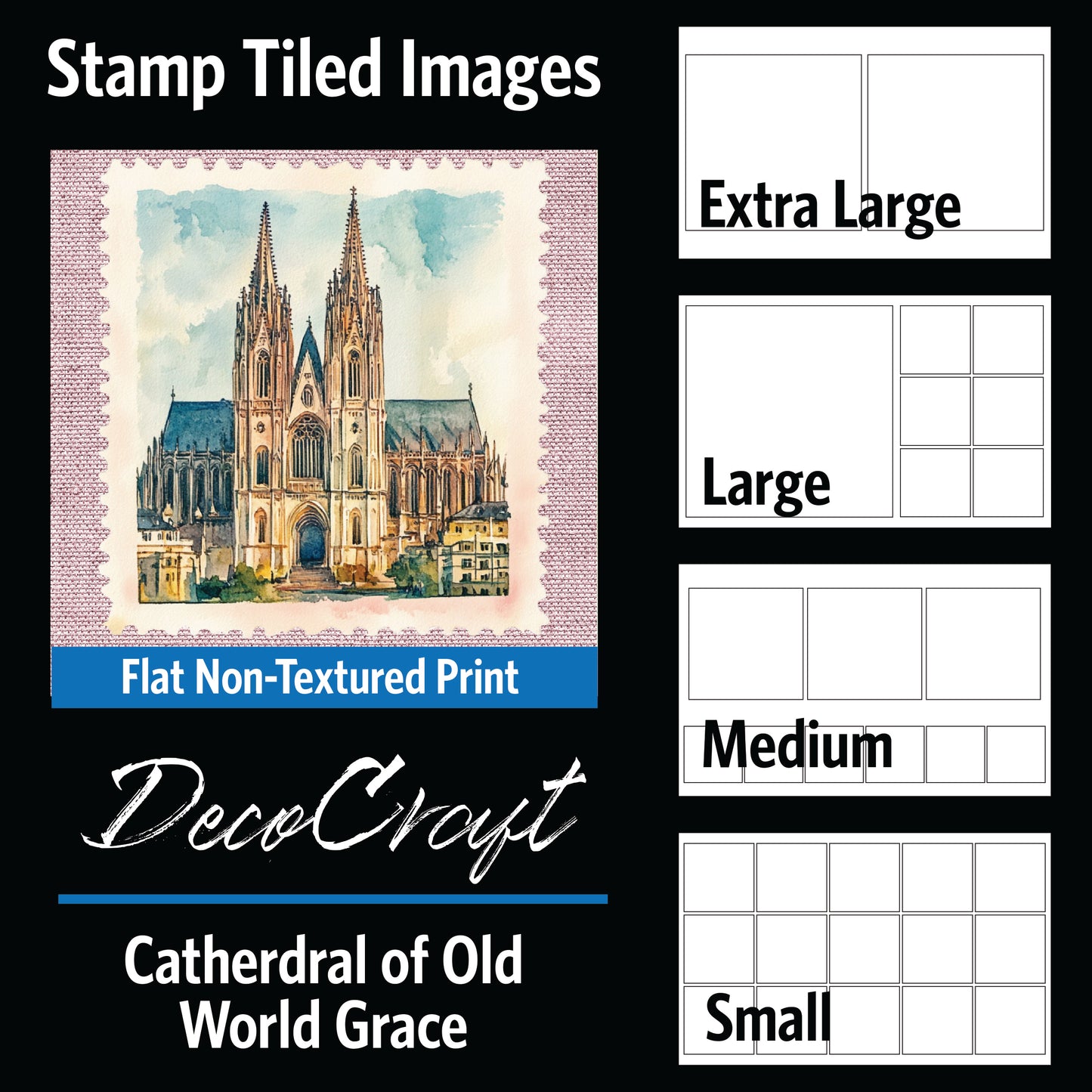 DecoCraft - Stamp Tiles Series - Cathedral of Old World Grace