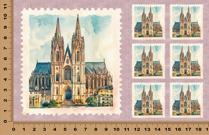 DecoCraft - Stamp Tiles Series - Cathedral of Old World Grace