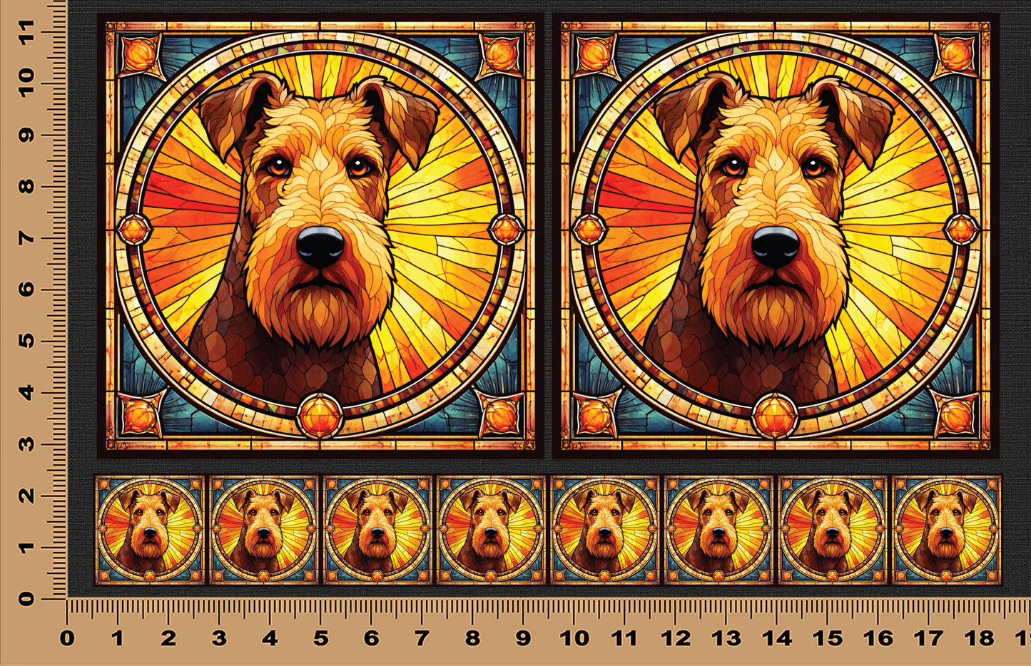 DecoCraft - Scenic Elevated Texture Tiles - Airedale Terrier