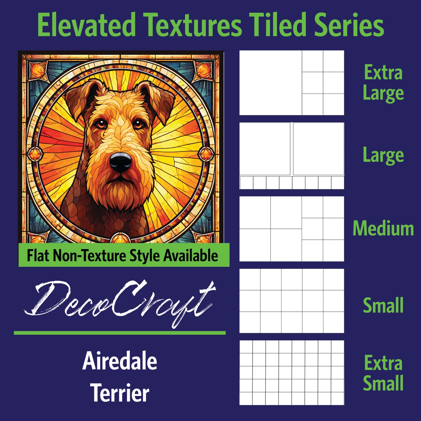 DecoCraft - Scenic Elevated Texture Tiles - Airedale Terrier