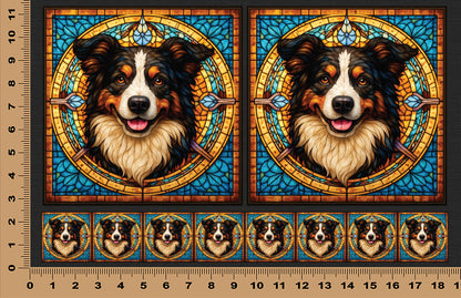 DecoCraft - Scenic Elevated Texture Tiles - Australian Sheperd