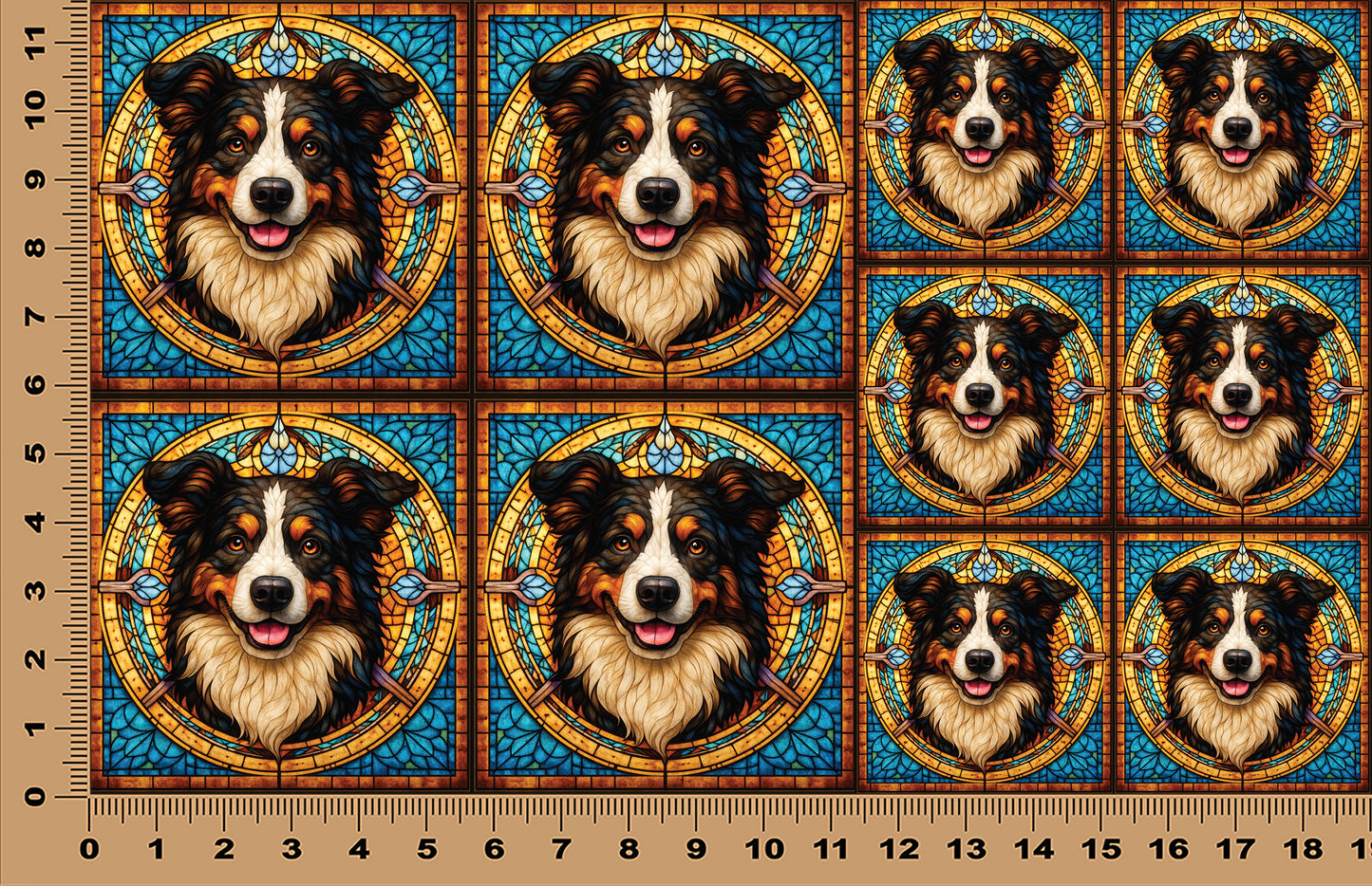 DecoCraft - Scenic Elevated Texture Tiles - Australian Sheperd