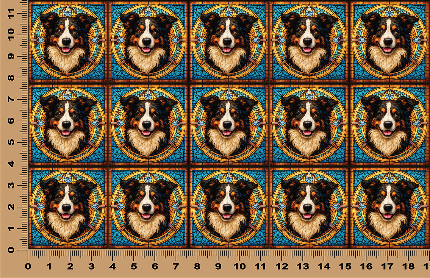 DecoCraft - Scenic Elevated Texture Tiles - Australian Sheperd