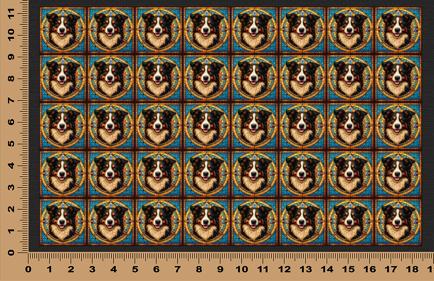 DecoCraft - Scenic Elevated Texture Tiles - Australian Sheperd