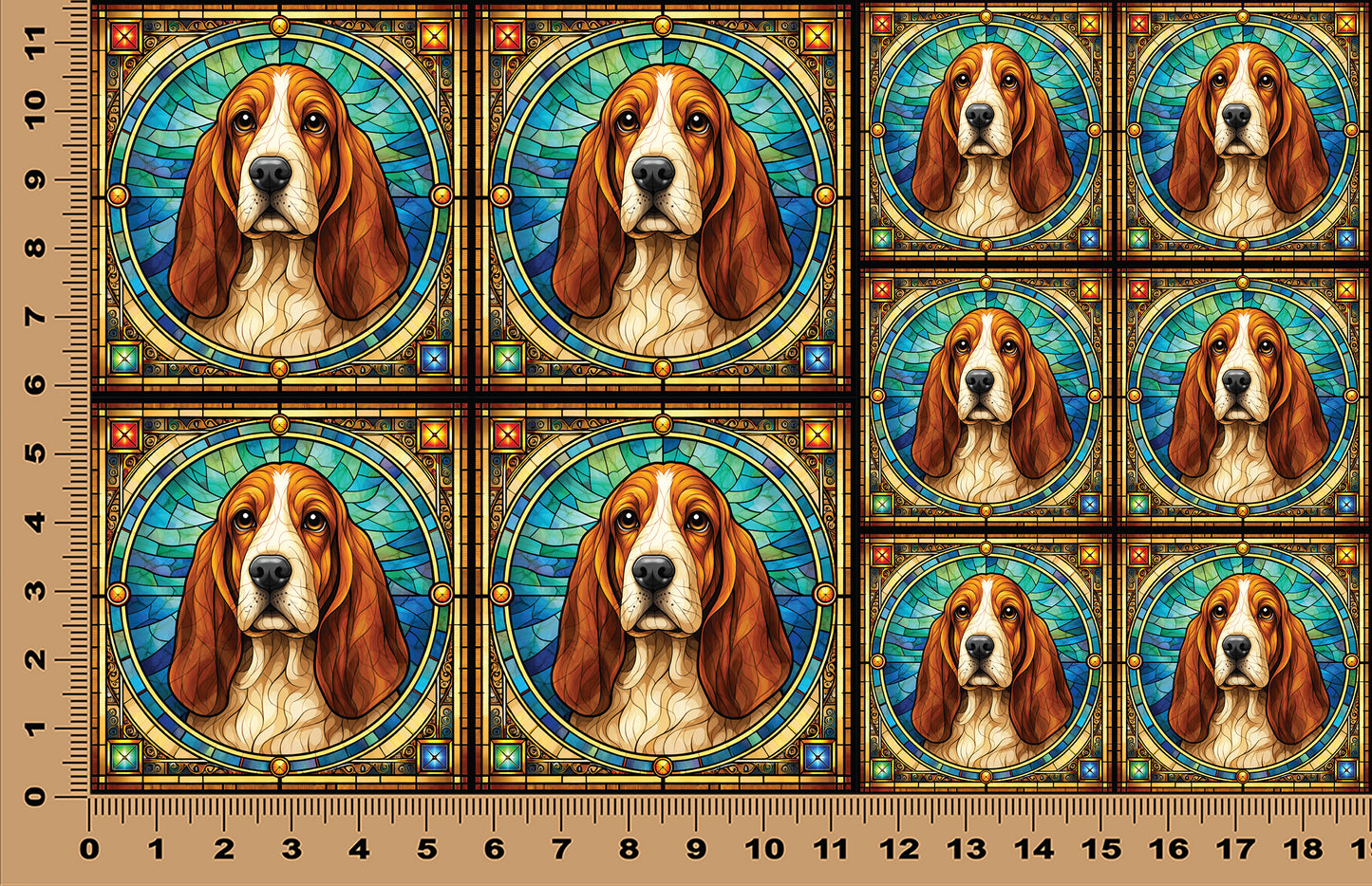 DecoCraft - Scenic Elevated Texture Tiles - Basset Hound