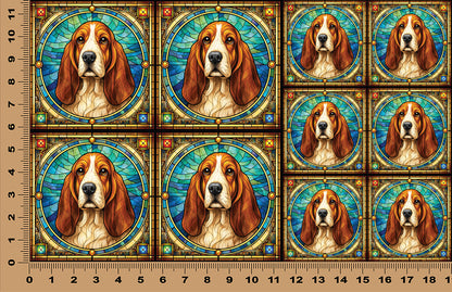 DecoCraft - Scenic Elevated Texture Tiles - Basset Hound