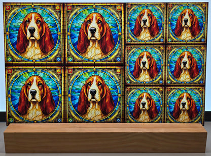 DecoCraft - Scenic Elevated Texture Tiles - Basset Hound