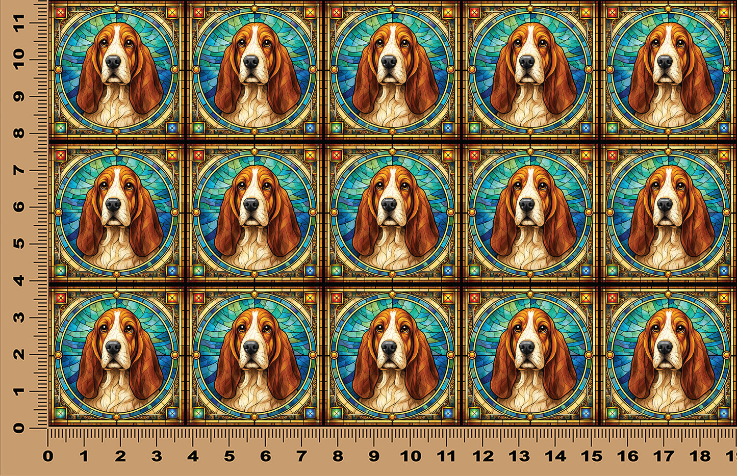 DecoCraft - Scenic Elevated Texture Tiles - Basset Hound