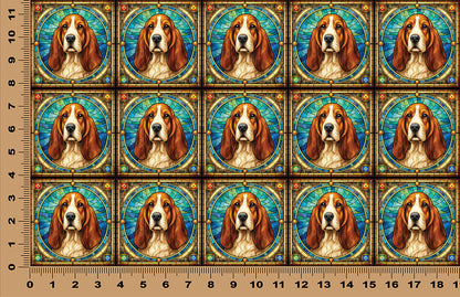 DecoCraft - Scenic Elevated Texture Tiles - Basset Hound