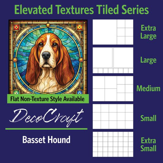 DecoCraft - Scenic Elevated Texture Tiles - Basset Hound