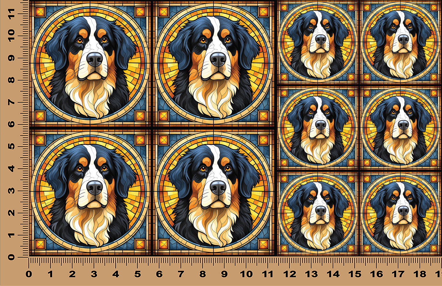 DecoCraft - Scenic Elevated Texture Tiles - Bernese Mountain Dog
