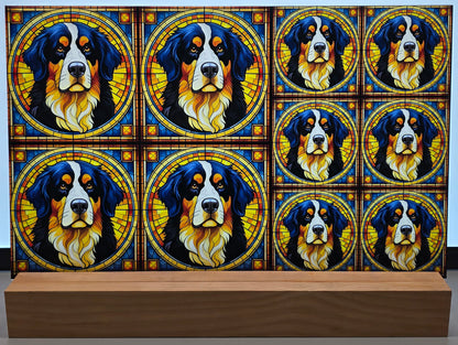 DecoCraft - Scenic Elevated Texture Tiles - Bernese Mountain Dog