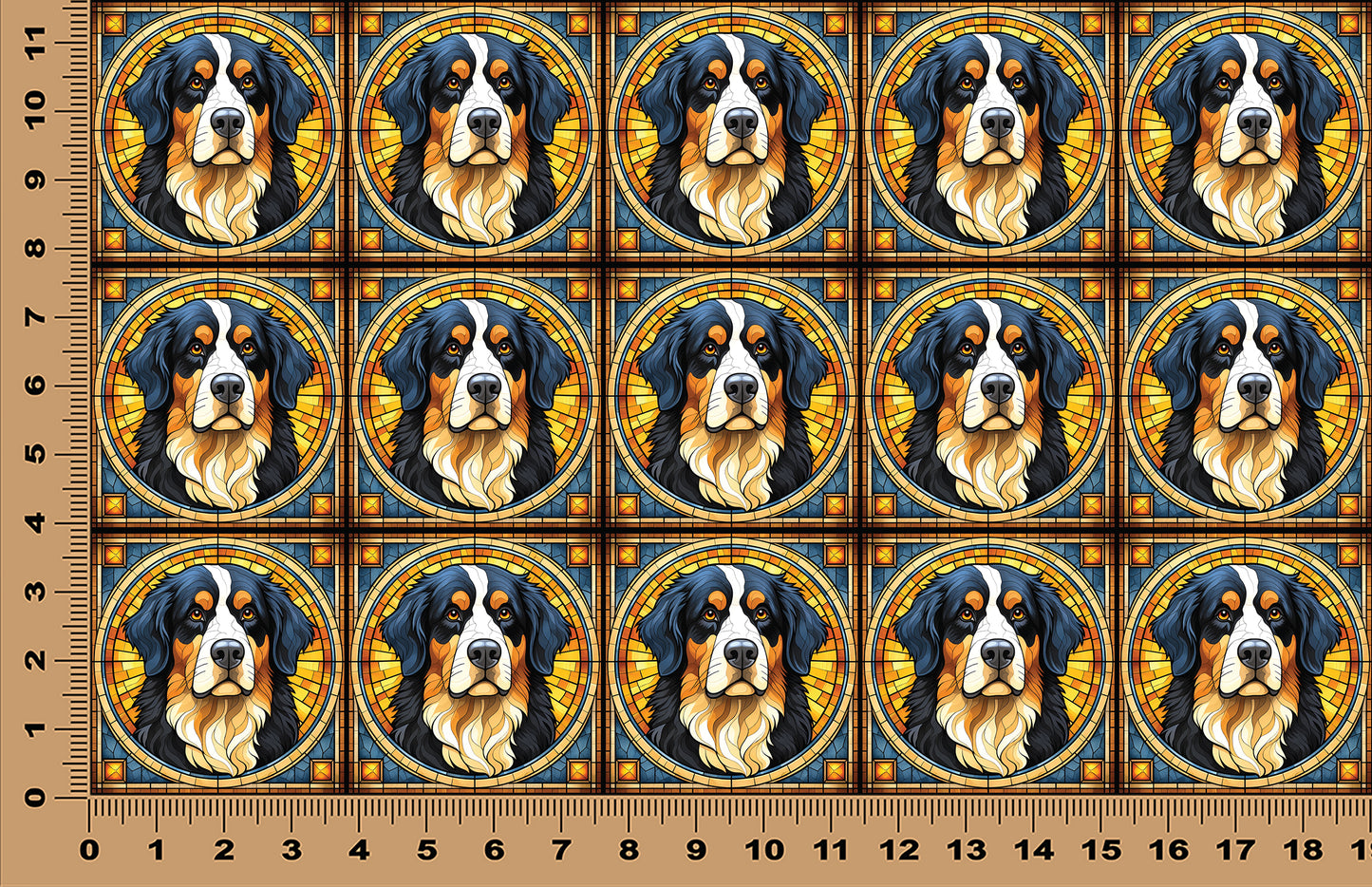 DecoCraft - Scenic Elevated Texture Tiles - Bernese Mountain Dog