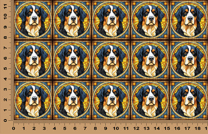 DecoCraft - Scenic Elevated Texture Tiles - Bernese Mountain Dog