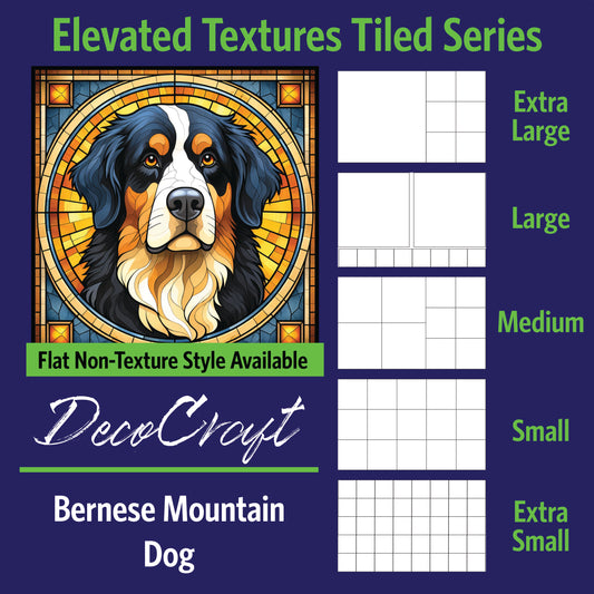 DecoCraft - Scenic Elevated Texture Tiles - Bernese Mountain Dog