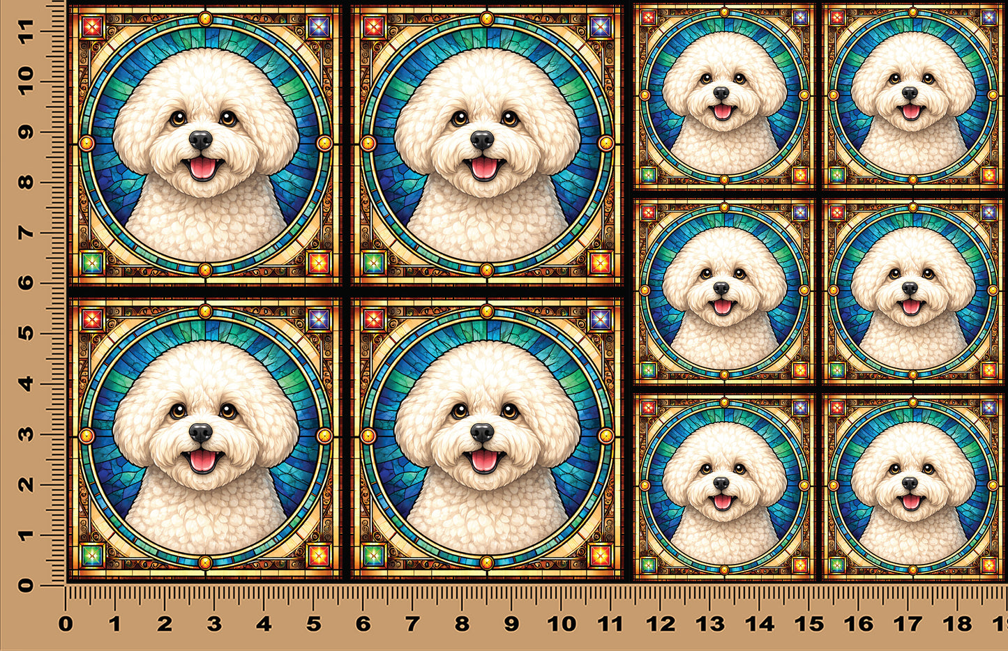DecoCraft - Scenic Elevated Texture Tiles - Bichon Friese
