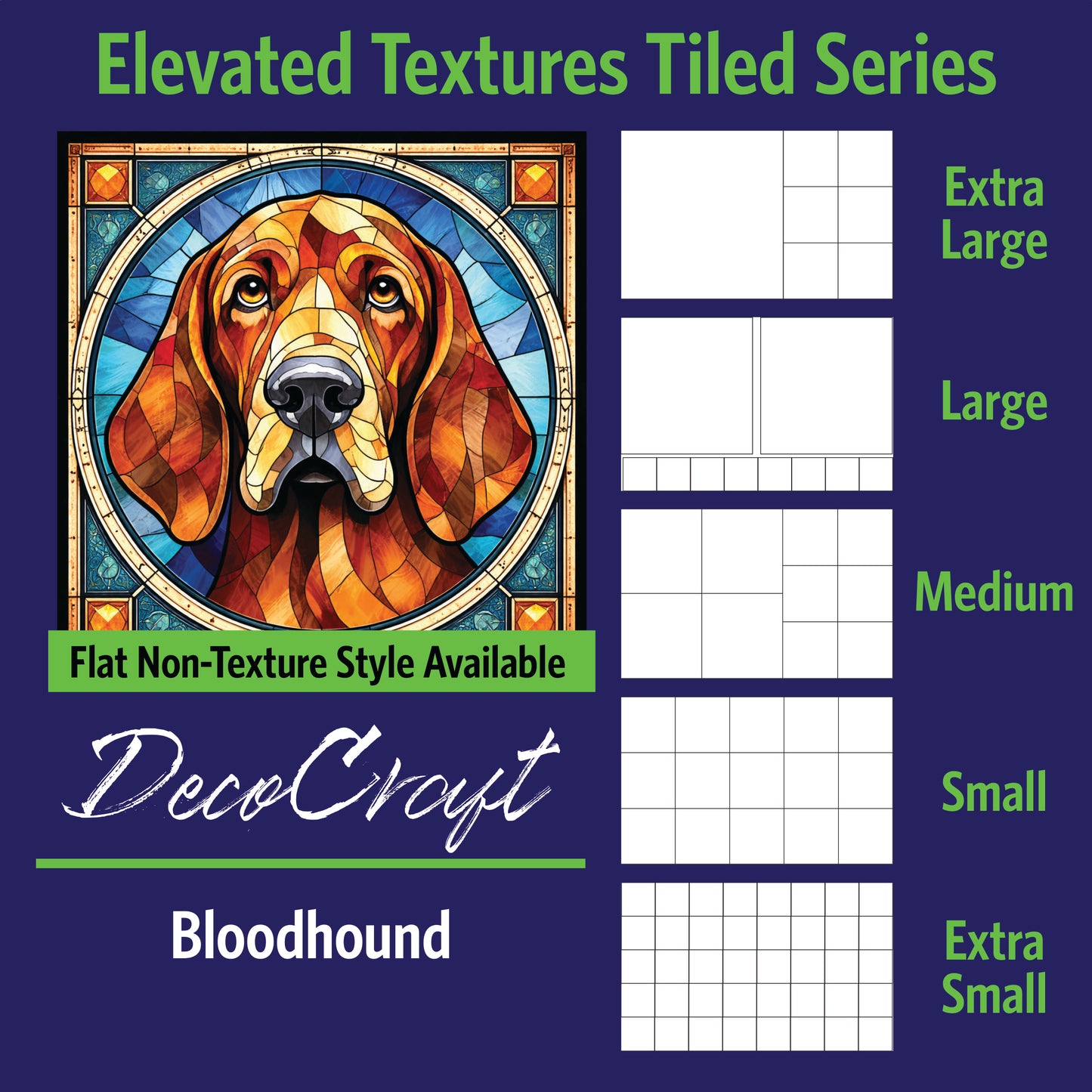 DecoCraft - Scenic Elevated Texture Tiles - Bloodhound