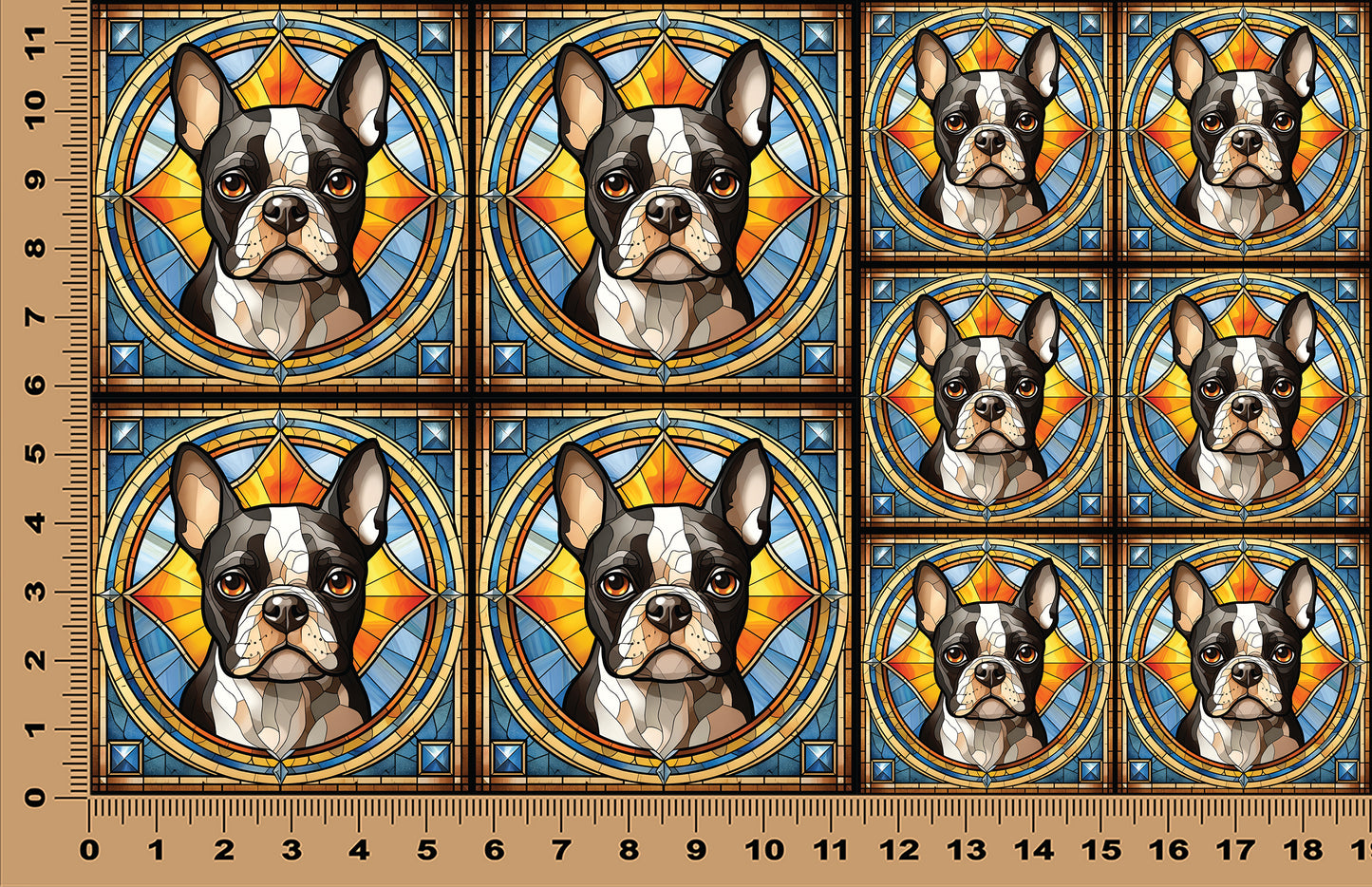 DecoCraft - Scenic Elevated Texture Tiles - Boston Terrier