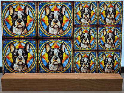 DecoCraft - Scenic Elevated Texture Tiles - Boston Terrier