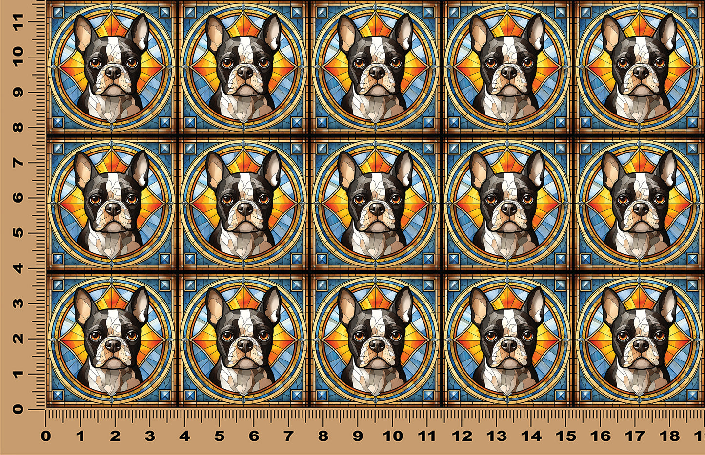 DecoCraft - Scenic Elevated Texture Tiles - Boston Terrier