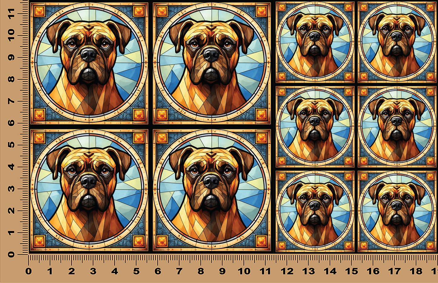 DecoCraft - Scenic Elevated Texture Tiles - Bull Mastiff