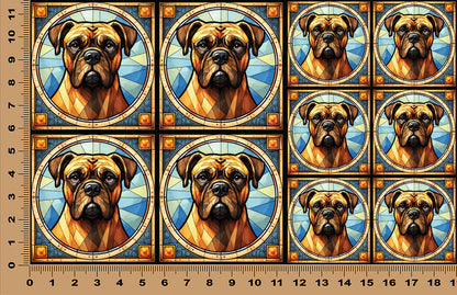 DecoCraft - Scenic Elevated Texture Tiles - Bull Mastiff