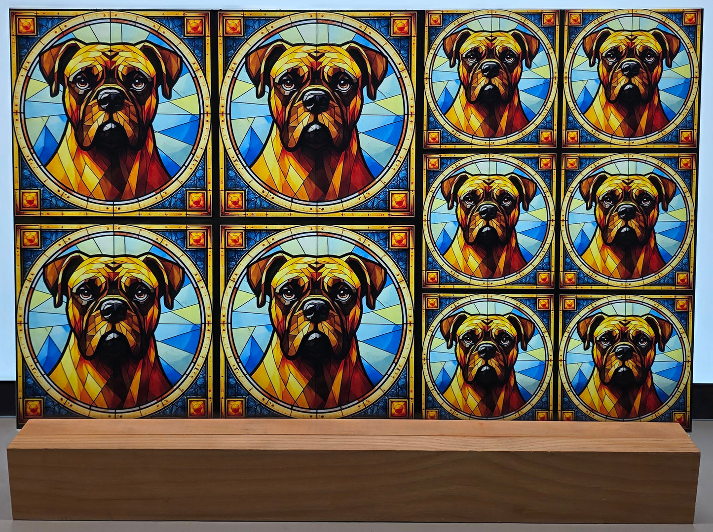 DecoCraft - Scenic Elevated Texture Tiles - Bull Mastiff