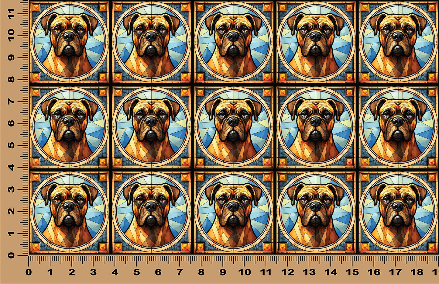 DecoCraft - Scenic Elevated Texture Tiles - Bull Mastiff