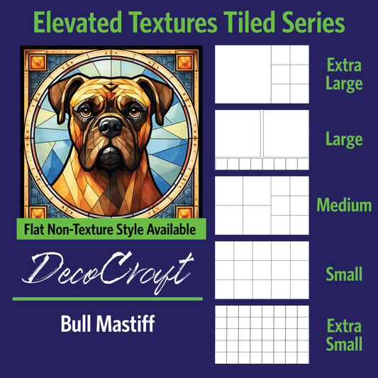 DecoCraft - Scenic Elevated Texture Tiles - Bull Mastiff