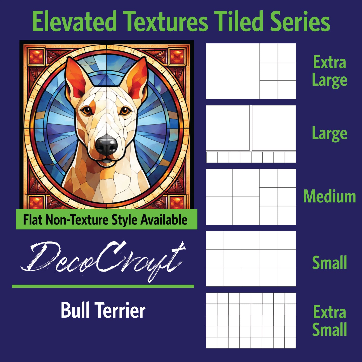 DecoCraft - Scenic Elevated Texture Tiles - Bull Terrier