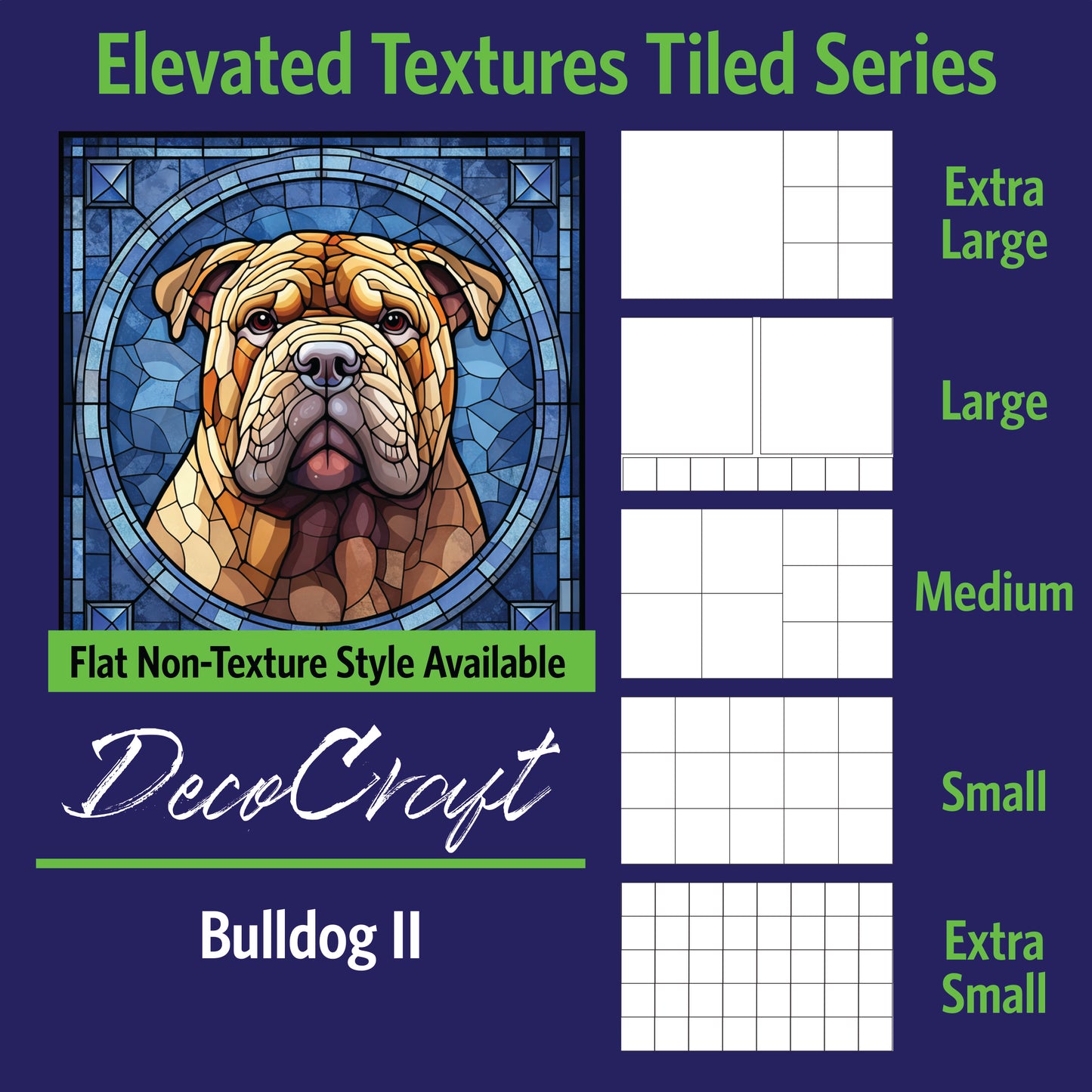 DecoCraft - Scenic Elevated Texture Tiles - Bulldog II