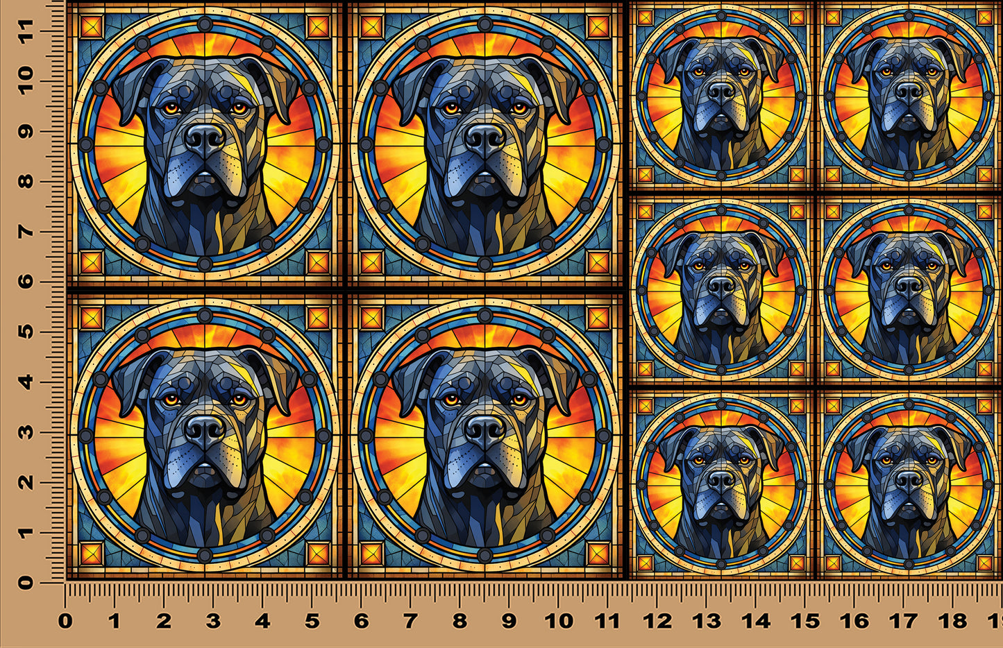 DecoCraft - Scenic Elevated Texture Tiles - Cane Corso (Mastiff)